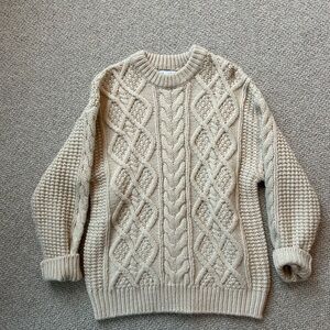 Cable Knit Cream Sweater